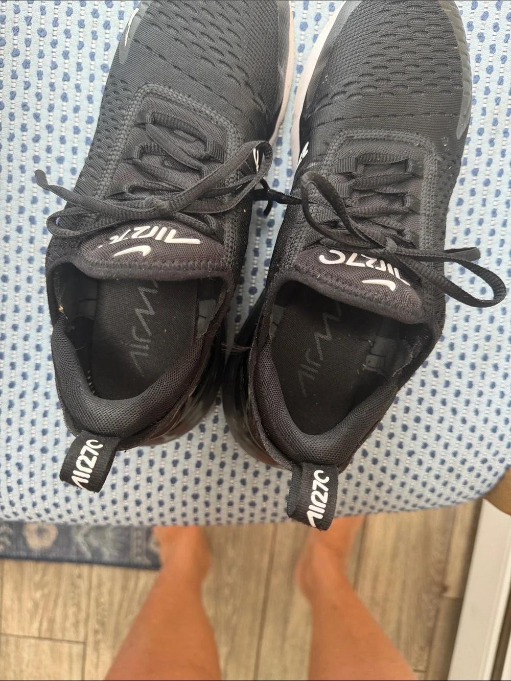 Nike Black and White Air270 Athletic Sneakers